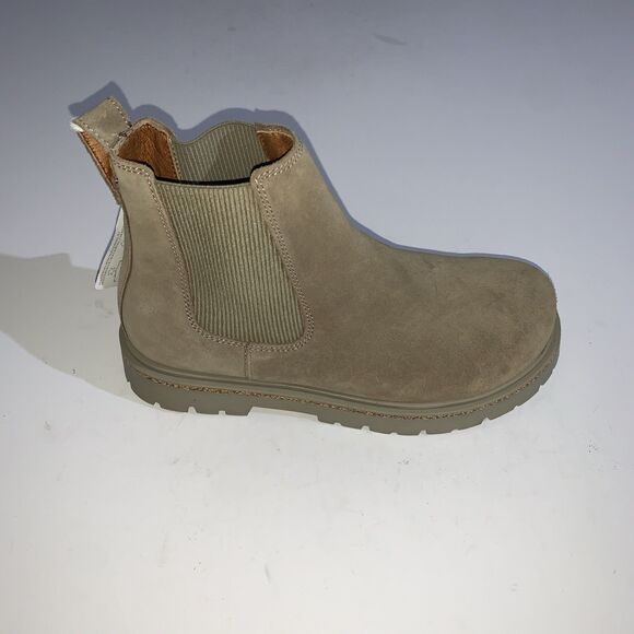 Birkenstock Boots Womens US 9 Tan Suede Chelsea Lug Sole Ankle Pull On EU 40 - Picture 2 of 11